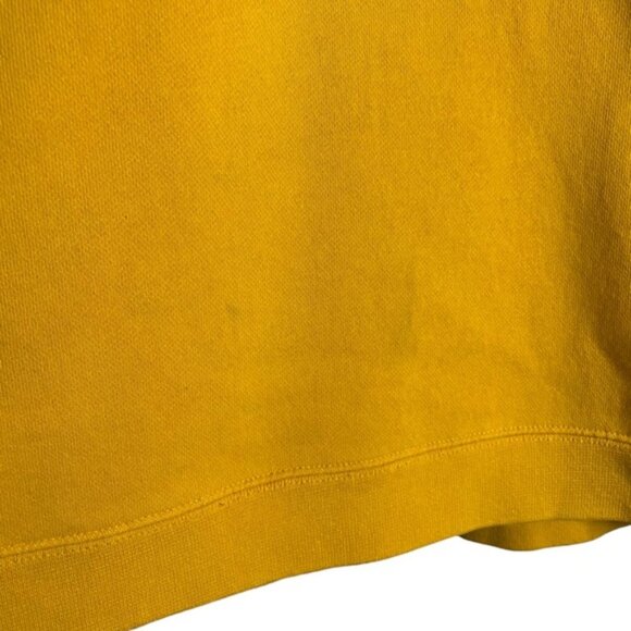 Chaps Men's Yellow 1/4 Zip Striped Long Sleeve Sweatshirt - Picture 8 of 9